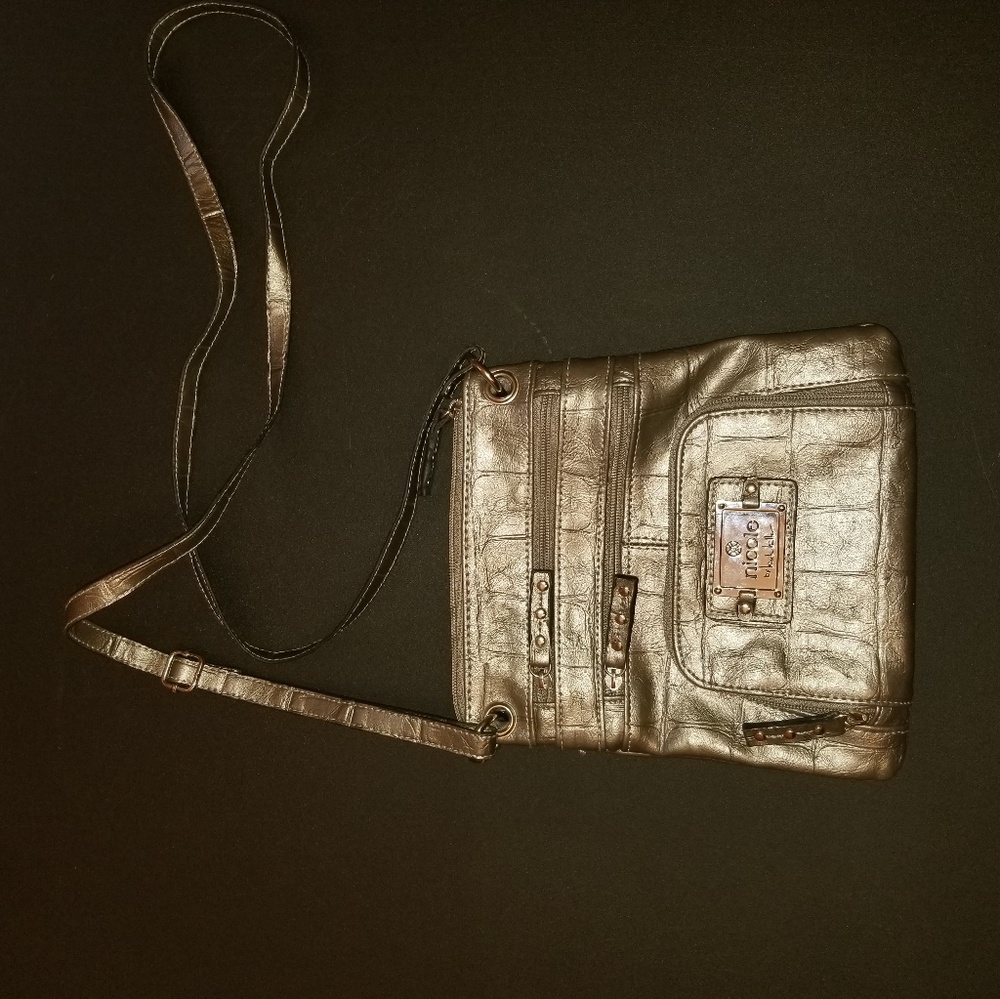Nicole by Nicole Miller Metallic Crossbody NWT